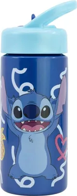 Produktbild von Disney Stitch Kinder Wasserflasche Trinkflasche Flasche mit Haltegriff 410 ml
