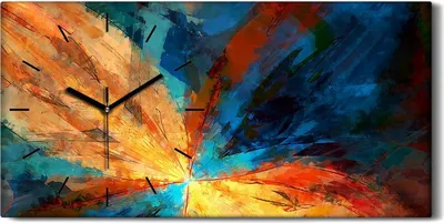 Produktbild von Wandbild Leinwand Bilder Wanduhr 60x30 Foto Bild Moderne Kunst abstrakt - schwarze Hände