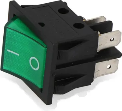 Produktbild von Bipolarer Schalter 15A 250V Grün Unter Verpackung