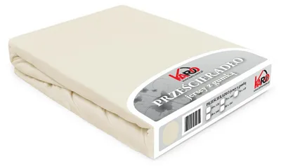 Produktbild von KARO Jersey Spannbettlaken mit Gummizug 80x160 cm Creme