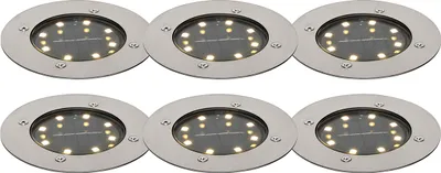 Produktbild von Qazqa led Modern, Minimalistisch außen Solar Bodenstrahler, Bodeneinbaustrahler für den Garten - Terry - Silber Farbe, inkl. 0.2W integrierter LED, 12cm, IP65, R