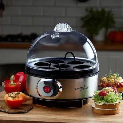 Image de Cuit-œufs automatique 400W jusqu'à 7 œufs Gobelet gradué 220-240V 50 Hz GB572 GreenBlue