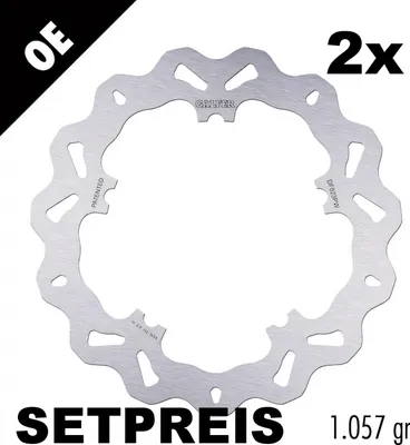Zdjęcie produktu dla Zestaw tarcz hamulcowych Galfer 2x DF823PW WAVE kompatybilny z Harley Davidson VRSCA V-Rod VR1 VRSCB 1130 cc 2001 - 2005