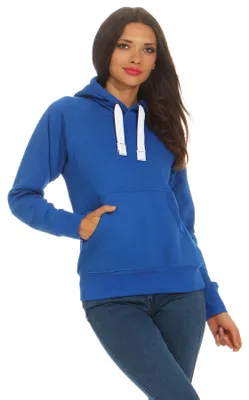 Produktbild von Mivaro Damen Kapuzenpullover mit Kängurutasche und Reißverschlusstäschchen weich innen gefüttert aus Baumwolle Regular Fit Hoodie für Freizeit Arbeit und Alltag in vielen Farben