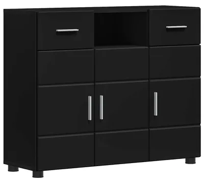 Produktbild von vidaXL Holzschrank Schwarz Holzwerkstoff