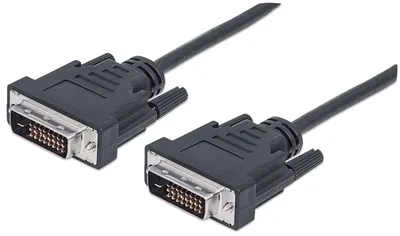 Immagine prodotto di Manhattan 301244 Manhattan DVI-D Kabel Duallink 24+1->24+1 St/St 5.0m schwarz
