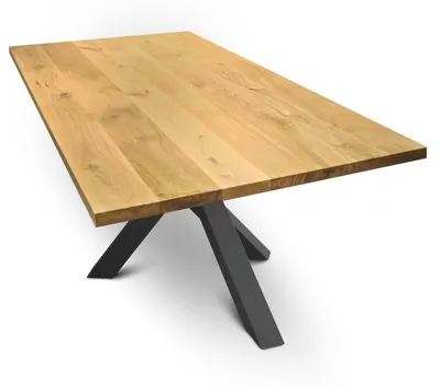 Produktbild von Massivholztisch gerade Kante 180cm x 85cm