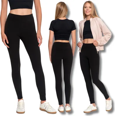 Produktbild von Gerippte Damen-Leggings Mit Hoher Taille Und Breitem Bund Moraj S/M