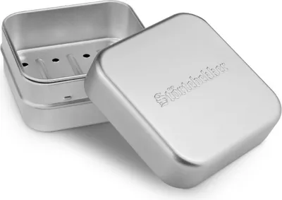 Produktbild von Störtebekker® Premium Seifendose mit Abtropfgitter für Rasierseife und Festes Shampoo - Seifenschale zum Reisen mit Ablauf - Seifenbox Aluminium