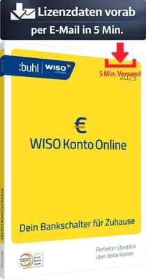 Produktbild von WISO Konto Online 2023 (1 PC - perpetual) ESD Finanzen, Steuer Recht 5 Min. Versand als Download per Mail