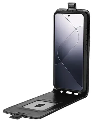 Produktbild von Für Xiaomi 14 Pro Flip Handy Tasche Schwarz Hülle Cover Case Etuis Kappe Schutz