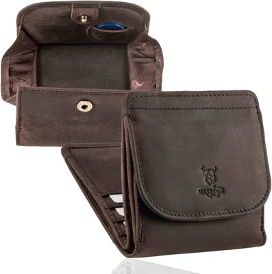 Produktbild von MATADOR WIEN Leder MIni Geldbörse Portemonnaie Klein Dunkel Braun