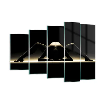 Produktbild von Bilder auf glas - Nackter Körper Modell künstlerische Pose - 150x100cm - Glasbilder - Wandbilder - Kunstdruck - Wanddekoration aus Glas - Glas Bilder - Wandbild auf Glas - GEG150x100-0321