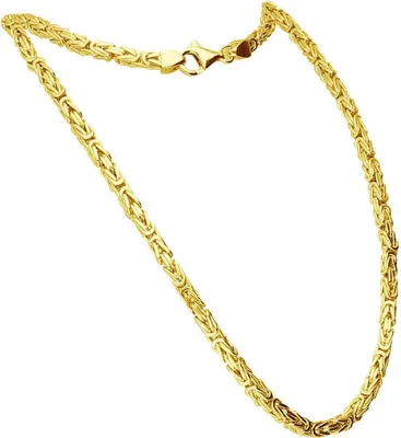 Produktbild von Halskette 925er Silber Königskette rhodiniert / vergoldet Gold Länge: 45cm | Stärke: 4,2mm