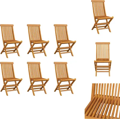 Produktbild von vidaXL Klappbare Gartenstühle 6 Stk. Massivholz Teak -  Gartenstühle