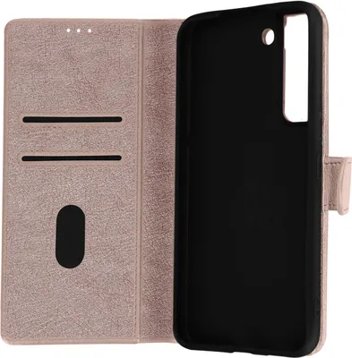 Produktbild von Avizar, Kunstleder-Klappetui mit Standfunktion für Samsung Galaxy S22, Champagnerrosa