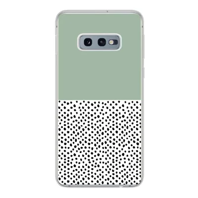 Produktbild von MuchoWow® Handyhülle Schutzhülle Hülle für Samsung Galaxy S10e Polka dots - Grün - Schwarz Silikon Softcase Handy Hülle - Handy