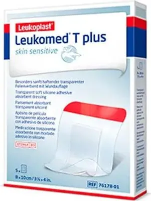 Productafbeelding van Leukomed T Plus voor gevoelige huid, 8x10 cm, 5 stuks