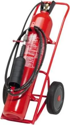 Produktbild von Gloria CF 50/10 – Fahrbarer Kohlendioxid Dauerdruck-Feuerlöscher (Brandklasse B) mit 10 Meter Schlauch, geeignet für den Einsatz an elektrischen Anlagen, frostsicher, EN 1866,