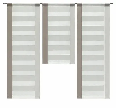 Produktbild von Design Mini Flächenvorhang Set braun beige Schiebevorhang Schiebegardine 2222