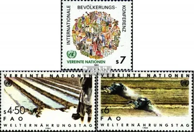Produktbild von Briefmarken UNO - Wien 1984 Mi 38,39-40 (kompl.Ausg.) gestempelt Bevölkerungskonf.