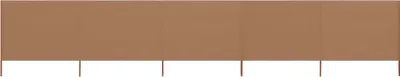 Produktbild von "Rabatt" 5-teiliges Windschutzgewebe UV Schutz - Sonnenschutz - 600x160 cm Taupe - Sonnensegel CC20094