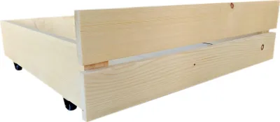 Produktbild von Lermowood Schubladen-Set für Palettenbett M2 Natur 30cm- Massives Kiefernholz auf Rollen
