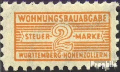 Produktbild von Briefmarken Franz. Zone-Württemberg 1949 Mi Z3c (kompl.Ausg.) Zwangszuschlag mit Falz Wohnungsbauabgabe