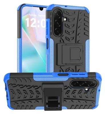 Immagine prodotto di Per Samsung Galaxy A26 5G Tire Texture TPU / Custodia PC con supporto Cover Blu
