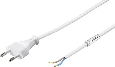 Produktbild von Goobay 50503 Euro Kabel zum Konfektionieren, 1,5 m, Weiß, Weiß - Eurostecker (Typ C, CEE 7/16) > lose Kabelenden