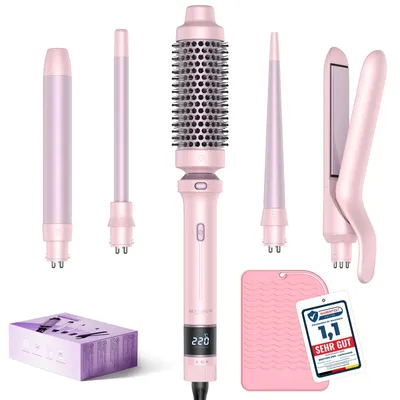 Immagine prodotto di BESTOPE PRO, arricciacapelli, set 5 in 1 con piastra lisciante, spazzola termica e 3 accessori