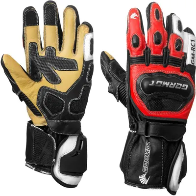 Immagine prodotto di Guanti da moto Germot Minneapolis, nero/sabbia/rosso/bianco, 9