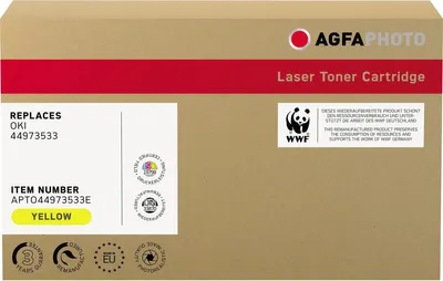 Image de AgfaPhoto toner APTO44973533E comme Oki 44973533 jaune