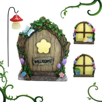 Produktbild von Schmetterlings Feeënhaus Gartendekoration für draußen - Set von 4