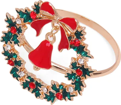 Produktbild von Weihnachtsserviettenring mit Strass, Schneemann, Weihnachtsmann, Baum, Rentier, Tischdekoration, Serviettenhalter, Schnalle, Weihnachtsfeierzubehör