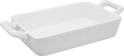Produktbild von Auflaufform - Weiß - Porzellan - 21 x 11 cm - mit Griffen