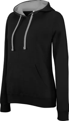 Produktbild von Kariban UNI Hoodie Kapuzenpullover Pullover Sweatshirt Sweatjacke, Größe:S, Farbe:Black/Fine Grey