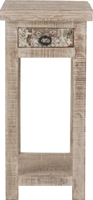 Produktbild von Divari Blumensäule III Mangoholz Antik Weiß