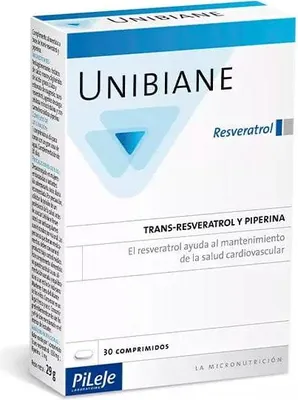 Obrázok produktu pre Pileje Unibiane Resveratrol 30 kapsúl