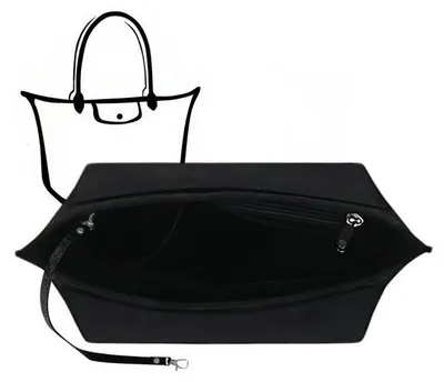 Produktbild von Vilt-Bag-Organizer mit Schlüsselanhänger, schwarz, L-Größe
