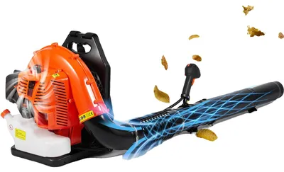 Obrázok produktu pre Batohový fukár na lístie VEVOR, dvojtaktný benzínový fukár na lístie s objemom 79 CC a 3-litrovou palivovou nádržou, objem vzduchu 930 CFM, rýchlosť 184 MPH, ideálny na starostlivosť o trávnik, čistenie lístia a odstraňovanie snehu