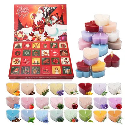 Imagen del producto de Calendario de Adviento Velas 2026 con 24 velas aromáticas tipo té diferentes