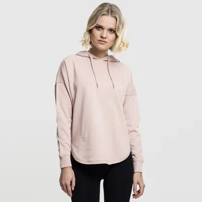 Immagine prodotto di Urban Classics Donna Felpa con cappuccio oversize in spugna rosa chiaro - XS