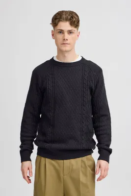 Produktbild von Casual Friday CFKRISTIAN Herren Strickpullover Pullover Pulli mit Rippbündchen Rippkragen Regular fit