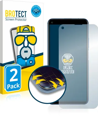 Produktbild von 2x BROTECT Fullscreen Schutzfolie für Huawei Nova 5T Displayschutz Folie Fullcover Matt Entspiegelungsfolie