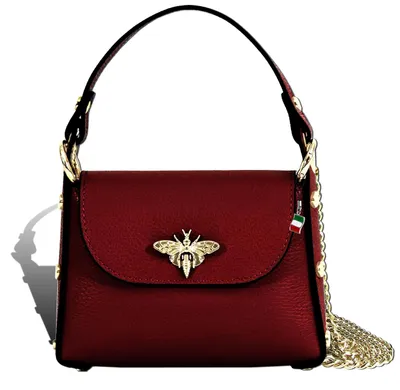 Image de Florence Sac en cuir rouge foncé D2OTF817D