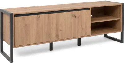 Produktbild von TV-Schrank >Arvada< in Artisan Eiche aus MDF - 160x55x40cm (BxHxT)
