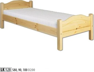 Obrázek produktu pro Einzelbett Jugendbett Kieferbett Kiefer Vollholz Holzbett 100x200 Handarbeit