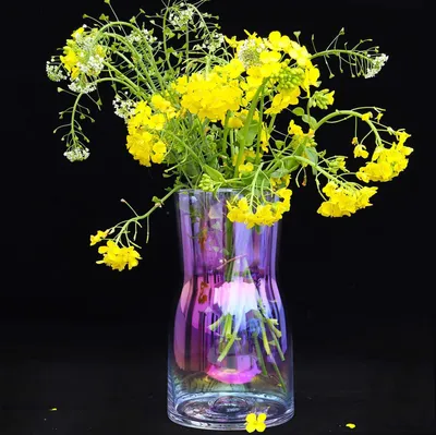 Produktbild von Klare Glasvase, Ins-Stil Kristall Dekovase, Blumenstrauß Pflanzenbehälter für Wohn- und Bürodeko, Geschenk für Hochzeit, Einweihungsfeier, Feiern.