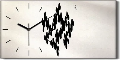 Produktbild von Dekor Leinwand Uhr Wandbilder Quarz 60x30 Malerei Asiatische Kunst Abstrakt - schwarze Hände